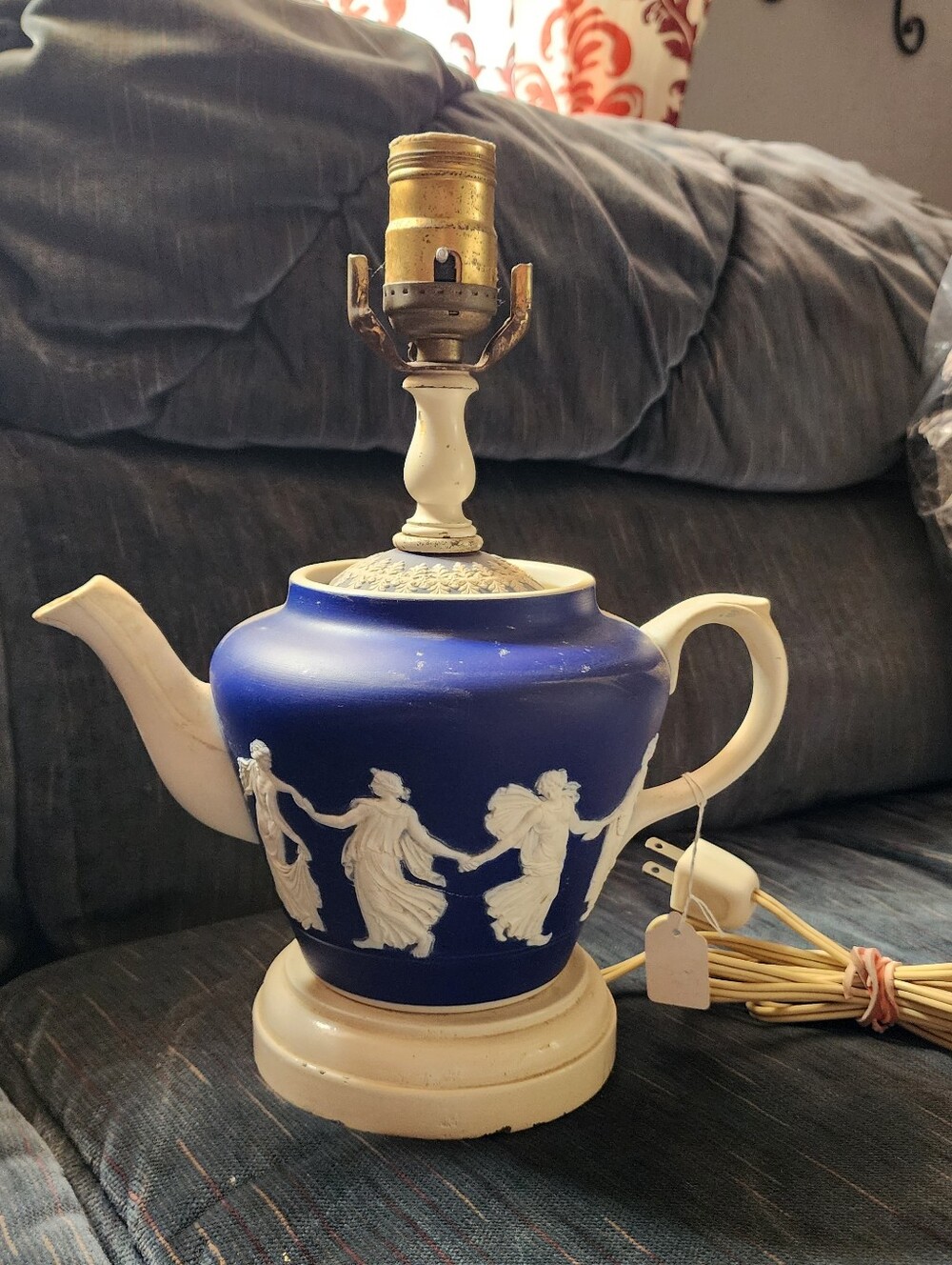 Wedgewood Jasper Teapot Base Lamp